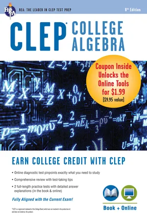 CLEP&reg; College Algebra Book + Online