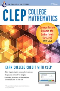 CLEP&reg; College Mathematics Book + Online_cover