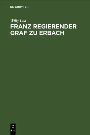 Franz regierender Graf zu Erbach