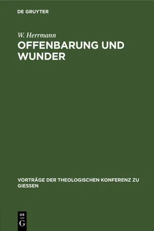 Offenbarung und Wunder