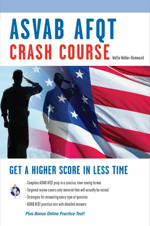 ASVAB AFQT Crash Course Book + Online