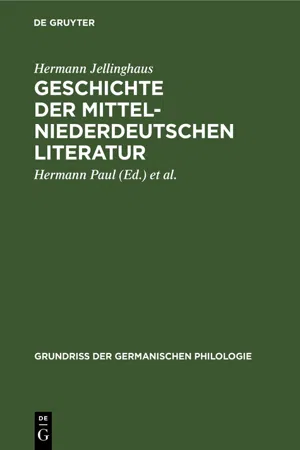 Geschichte der mittelniederdeutschen Literatur