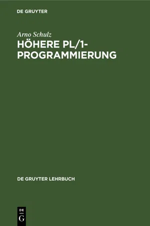 Höhere PL/1-Programmierung