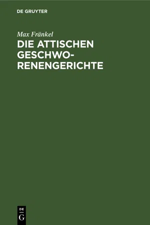 Die attischen Geschworenengerichte