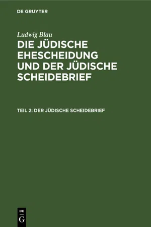 Der jüdische Scheidebrief