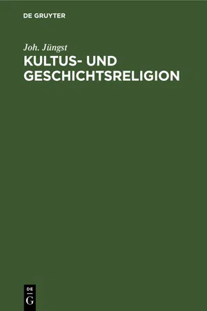 Kultus- und Geschichtsreligion