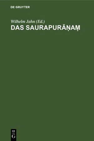 Das Saurapurāṇaṃ