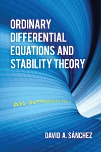 Ordinary Differential Equations and Stability Theory_cover