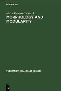 Morphology and Modularity_cover