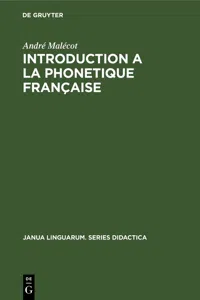 Introduction a la Phonetique Française_cover