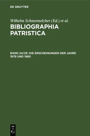 Die Erscheinungen der Jahre 1979 und 1980