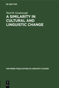 A similarity in cultural and linguistic change_cover