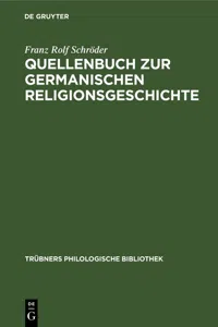 Quellenbuch zur germanischen Religionsgeschichte_cover