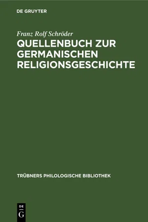 Quellenbuch zur germanischen Religionsgeschichte