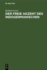 Der freie Akzent des Indogermanischen_cover