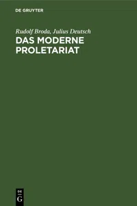 Das moderne Proletariat_cover