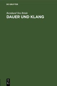 Dauer und Klang_cover