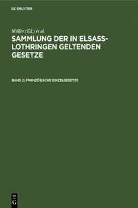 Französische Einzelgesetze_cover