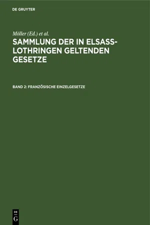 Französische Einzelgesetze