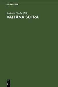 Vaitâna Sûtra_cover