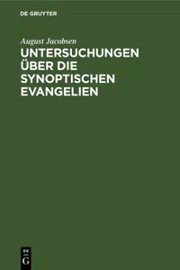 Untersuchungen über die synoptischen Evangelien_cover