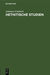 Hethitische Studien_cover