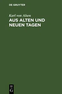 Aus alten und neuen Tagen_cover