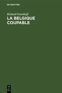 La Belgique coupable_cover