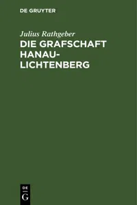 Die Grafschaft Hanau-Lichtenberg_cover