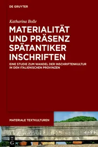 Materialität und Präsenz spätantiker Inschriften_cover