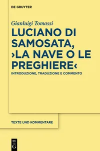 Luciano di Samosata, ›La nave o Le preghiere‹_cover