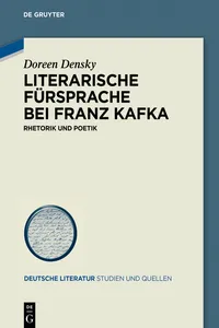 Literarische Fürsprache bei Franz Kafka_cover