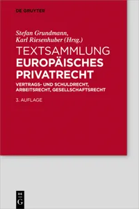 Textsammlung Europäisches Privatrecht_cover