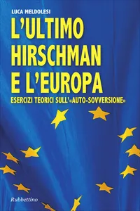 L'ultimo Hirschman e l'Europa_cover