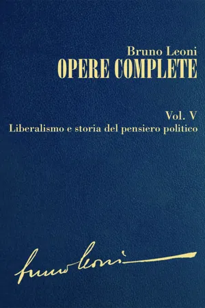 Liberalismo e storia del pensiero politico