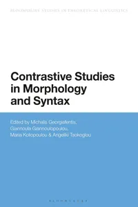 Contrastive Studies in Morphology and Syntax_cover
