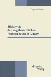 Effektivität des vergaberechtlichen Rechtsschutzes in Ungarn_cover