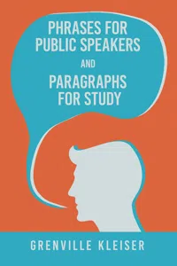 Phrases for Public Speakers and Paragraphs for Study_cover