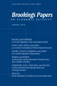 Brookings Papers on Economic Activity: Spring 2019_cover