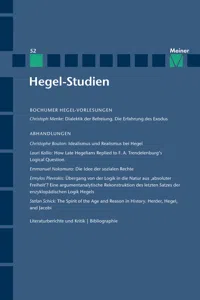 Hegel-Studien Band 52_cover