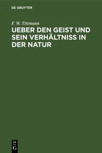 Ueber den Geist und sein Verhältniß in der Natur_cover