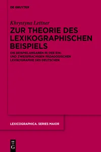 Zur Theorie des lexikographischen Beispiels_cover