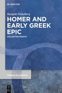 Homer and Early Greek Epic_cover