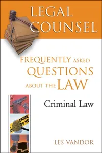 Legal Counsel, Book Four: Criminal Law_cover