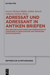 Adressat und Adressant in antiken Briefen_cover