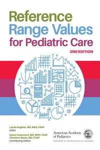Reference Range Values for Pediatric Care_cover