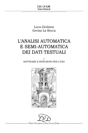 L'analisi automatica e semi-automatica dei dati testuali - I