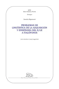 Problemas de lingüística de la adquisición y enseñanza del e/le a italófonos_cover