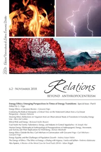 Relations. Beyond Anthropocentrism. Vol. 6, No. 2. Energy Ethics: Emerging Perspectives in Times of Energy Transitions. Part II_cover