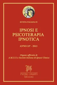 Rivista Italiana di Ipnosi e Psicoterapia Ipnotica - Anno 33° 2013_cover